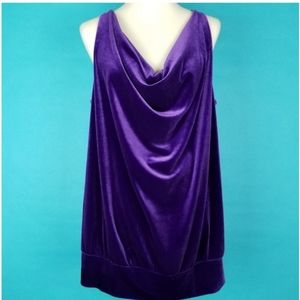 Lane Bryant Velvet Velour Draped Neck Top